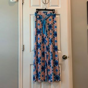 Tata Jolie Wide Leg Blue and Red Stretch Pants